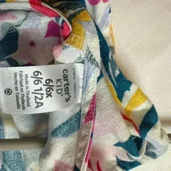 Carter's Girls Floral Summer Dress with back cutouts (Size 6) - Picture 3 of 7